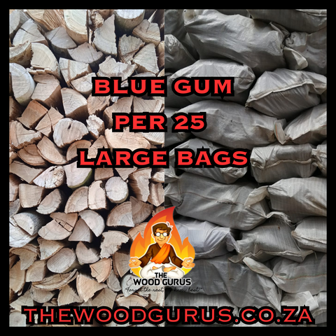 Blue Gum/Kaggelhout DRY!- Order per 25 Large Bags | The Wood Gurus