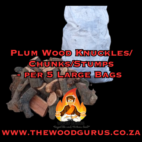 Plum Wood Knuckles/Chunks - per 5 Large Bags | The Wood Gurus