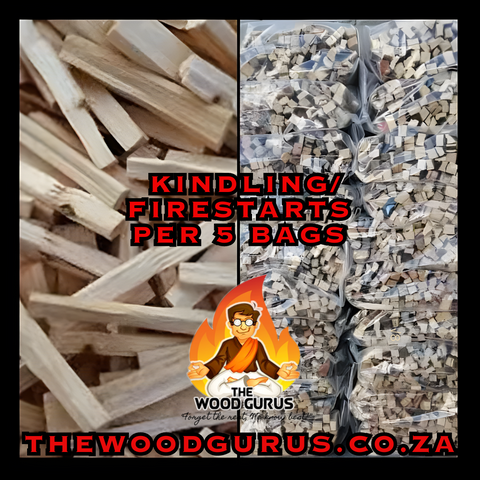 Kindling / Fire Starters Natural Chopped Starter - per 5 Bags | The Wood Gurus