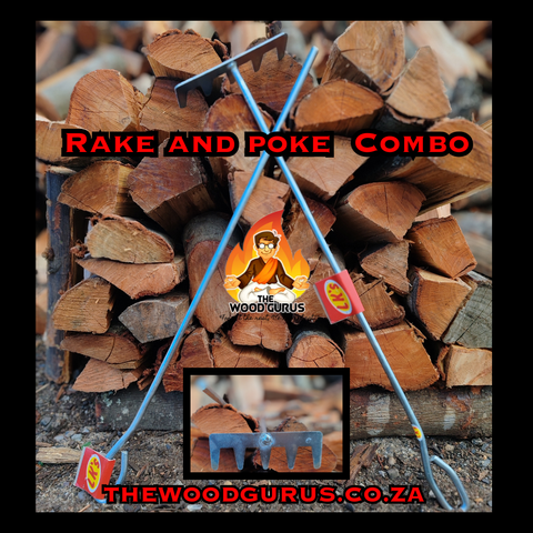 Coal/Ash Rake and Fire Poker Combo (Mild Steel) LKS Brand | The Wood Gurus