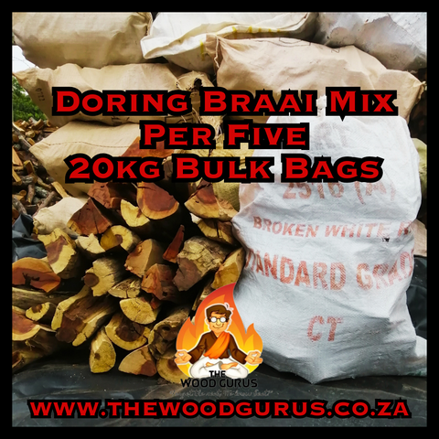 Doring Braai Mix Bulk Bags (100KG) - Order per 5 X 20kg Bulk Bags | The Wood Gurus