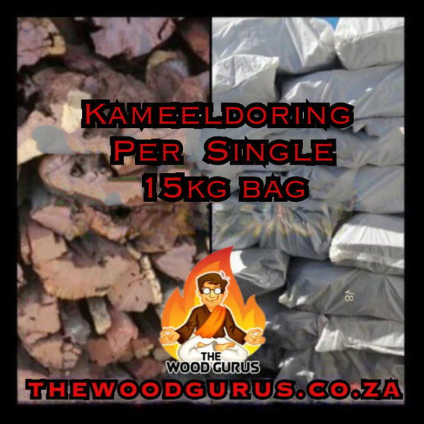 Kameeldoring Hardwood 15kg Bag (Namibian) - Order per - 1 x 15kg big white salt bag | The Wood Gurus
