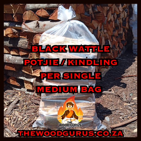 Black Wattle Potjie / Kindling Bags - Order per Single Bag | The Wood Gurus