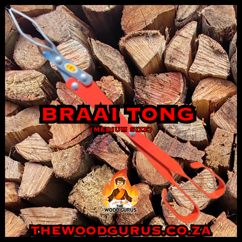 Braai Tongs - Medium Lengh (Aluminium) LKS Brand | The Wood Gurus