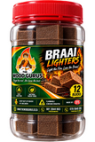 Braai Lighters - Natural Wood Fibre - Standard Tub (12 pieces) | The Wood Gurus