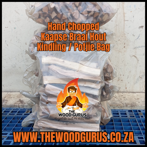 Port Jackson (Kaapse Braai Hout) Hand Chopped Kindling / Potjie Bag - Order per Single Bag | The Wood Gurus
