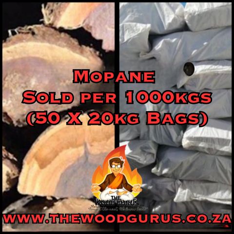 Mopane Hardwood (Namibian) (1000kg) - Order per 50 X 20kg Bags | The Wood Gurus