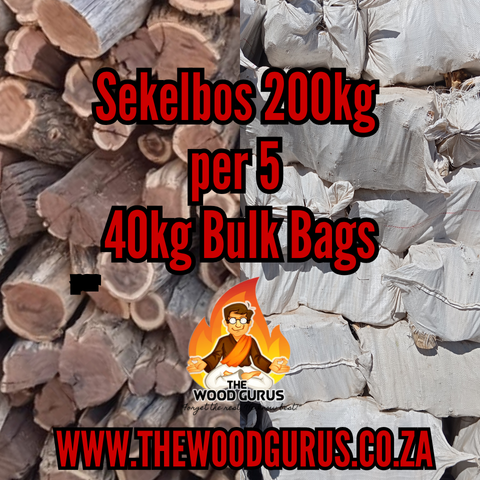 Sekelbos Bulk 200kg - Sold per 5 X 40kg Bags | The Wood Gurus