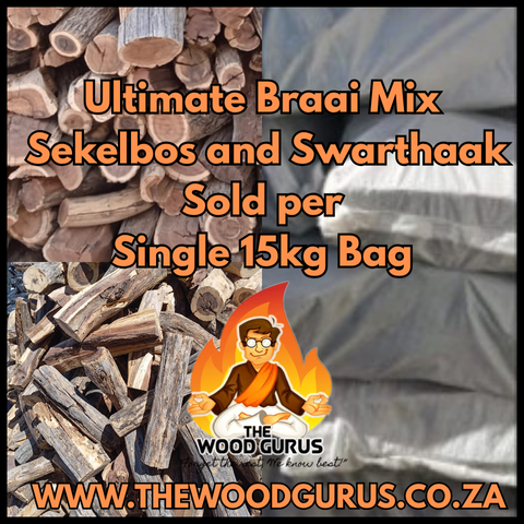 The Ultimate Braai-Mix Bag (Sekelbos and Swarthaak) Sold per single 15kg bag | The Wood Gurus