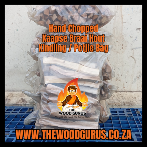 Port Jackson (Kaapse Braai Hout) Hand Chopped Kindling / Potjie Bag - Order per Single Bag | The Wood Gurus