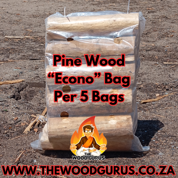 Pine Firewood - Order per 5 Medium Bags | The Wood Gurus