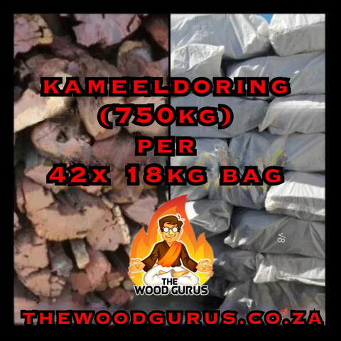 Kameeldoring Hardwood 750kg (Namibian) - order per three quarter ton(42x18kg big white salt bags)  | The Wood Gurus