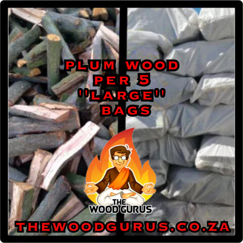 Plum Wood - Order per 5 Large Bag | The Wood Gurus