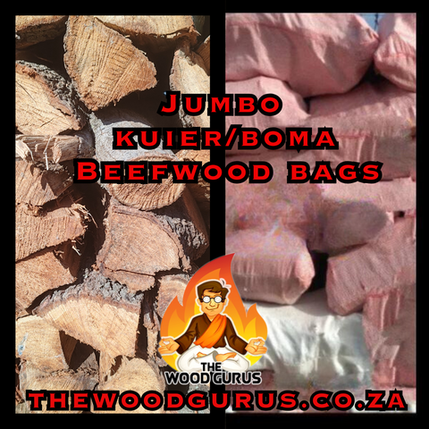 Boma/Bon Fire JUMBO BULK BAGS (Beef Wood)(Kagel and Braai) |SELECT YOUR QUANTITY  | The Wood Gurus