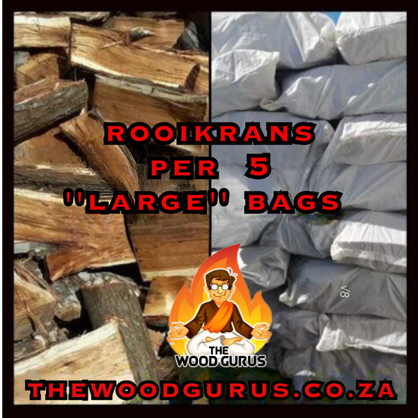 Rooikrans - Order per 5 Bags(20-23pieces, big white salt bags) | The Wood Gurus